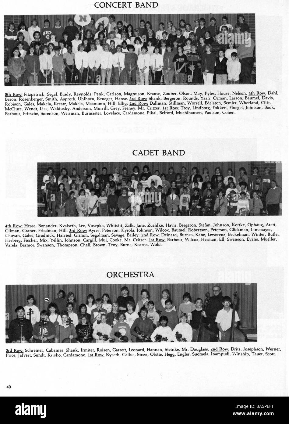 Das Jahrbuch der Hopkins North Junior High 1987 beleuchtet die Leistungen von Schülern, Leichtathletik und Schulveranstaltungen während des akademischen Jahres 1986-1987. Stockfoto