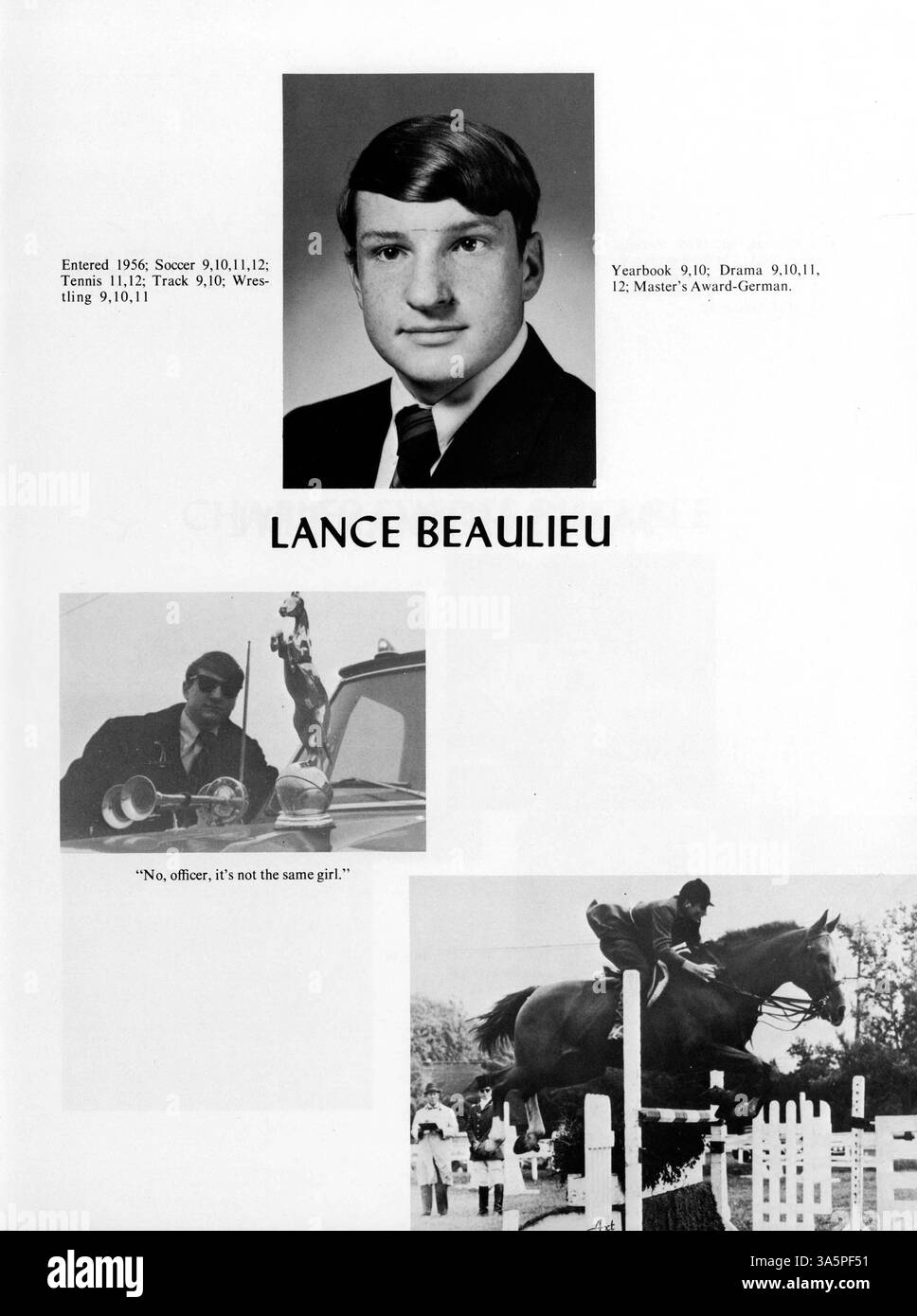 Das Mustang Yearbook 1968 fängt das Wesen des akademischen Jahres 1967-1968 der Breck School ein und zeigt das Leben der Schüler, die Leichtathletik, die Vereine und wichtige Veranstaltungen. Stockfoto