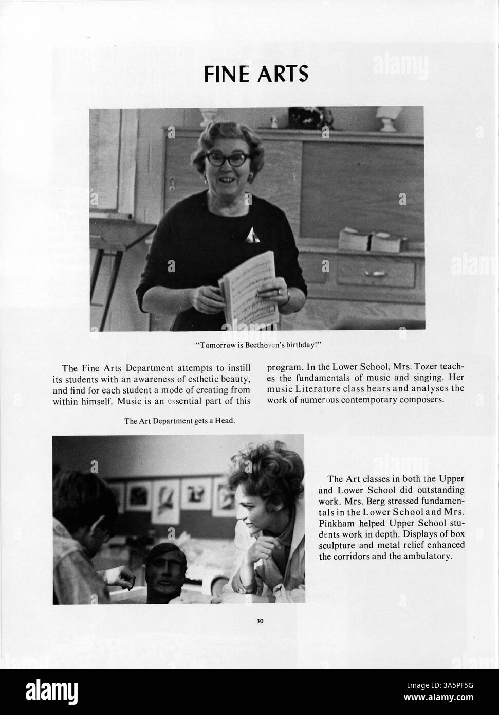 Das Mustang Jahrbuch 1968 erfasst die akademischen, sportlichen und sozialen Aspekte des Schülerlebens an der Breck School während des Schuljahres 1967-1968. Stockfoto