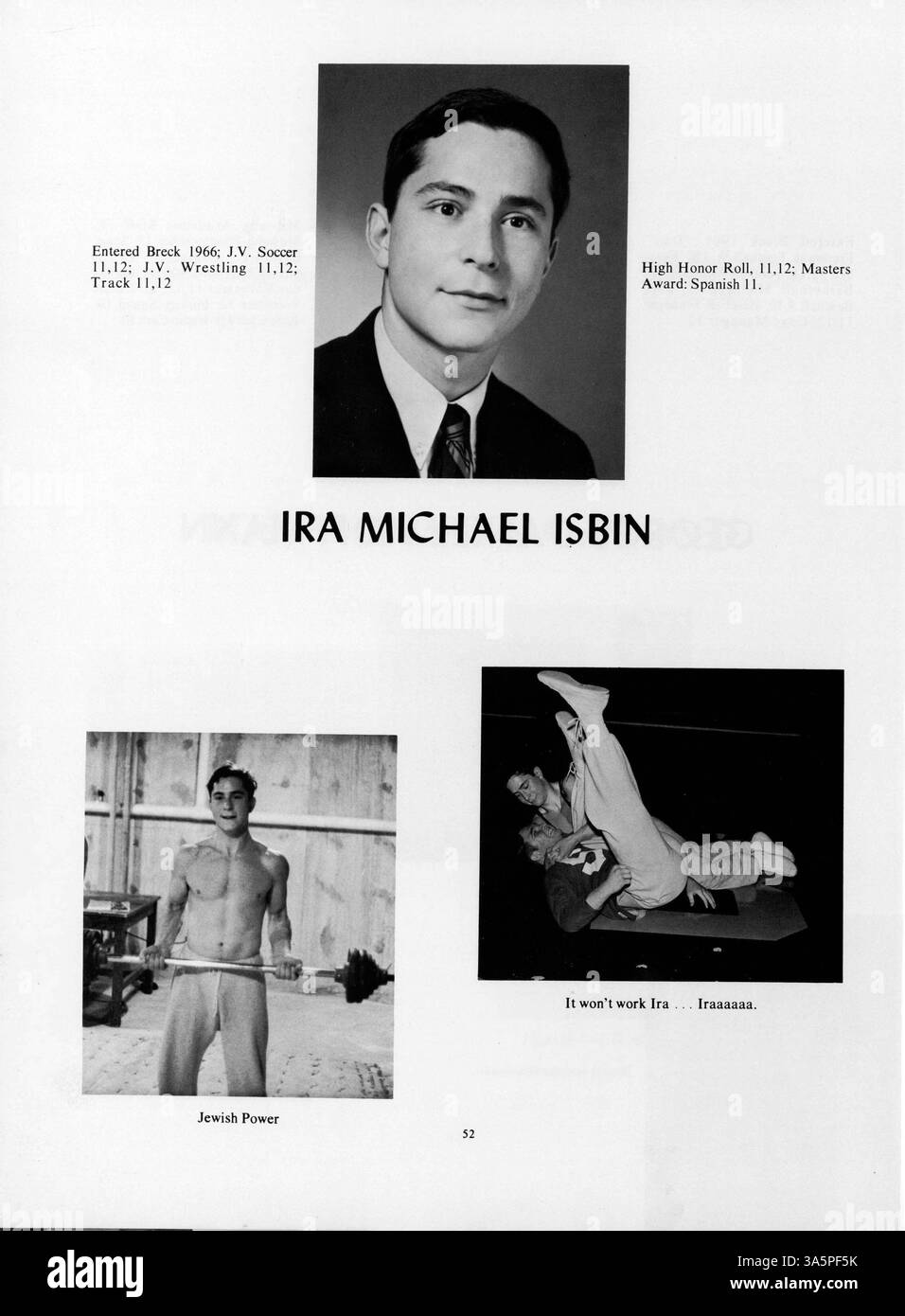 Dieses Mustang Jahrbuch 1968 fasst die Höhepunkte des Studentenlebens, der Leichtathletik und der großen Veranstaltungen an der Breck School während des akademischen Jahres 1967-1968 zusammen. Stockfoto