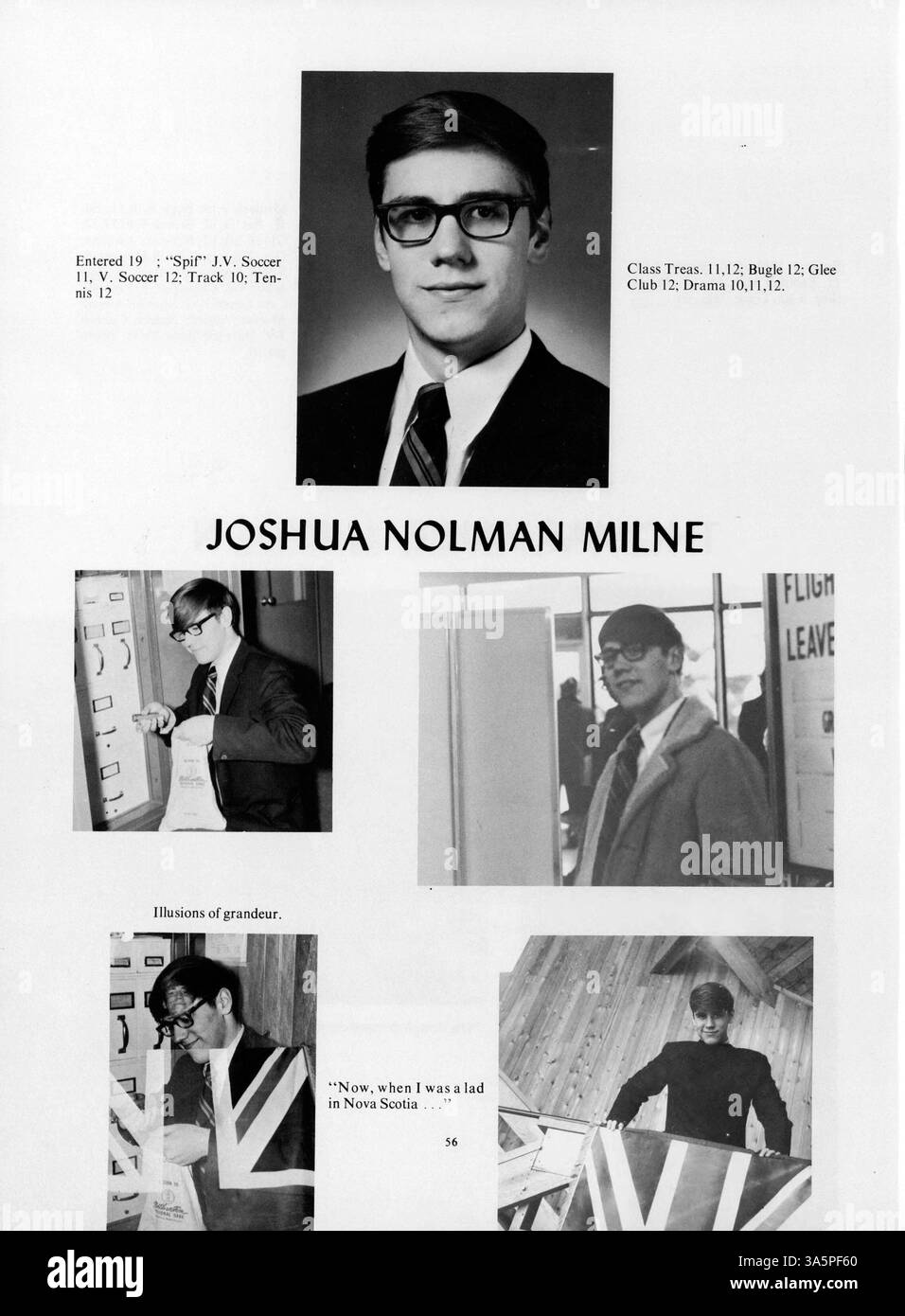 Dieses Mustang Jahrbuch 1968 dokumentiert die akademischen, sportlichen und außerschulischen Höhepunkte der Breck School und zeigt die Leistungen von Schülern und Dozenten im Schuljahr 1967-1968. Stockfoto