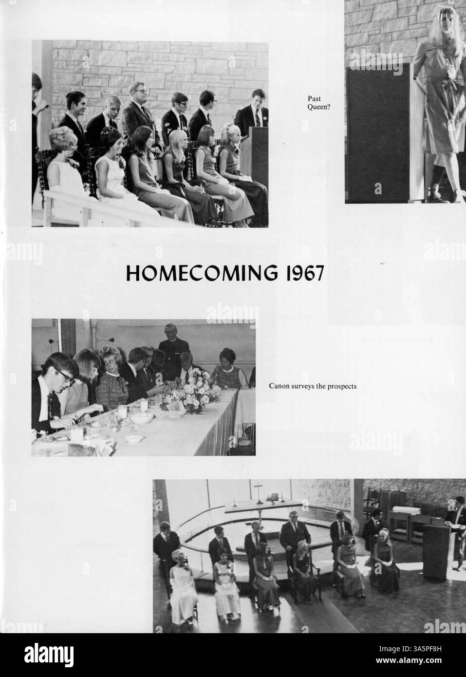 Dieses Mustang Jahrbuch 1968 dokumentiert die Aktivitäten, Leichtathletik, Vereine und Schülerleistungen an der Breck School während des akademischen Jahres 1967-1968. Stockfoto