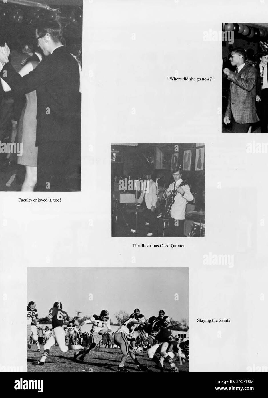 Das Mustang Yearbook 1968 der Breck School beleuchtet die wichtigsten Momente, Leichtathletik, Vereine und das Leben der Schüler im Schuljahr 1967-1968. Stockfoto