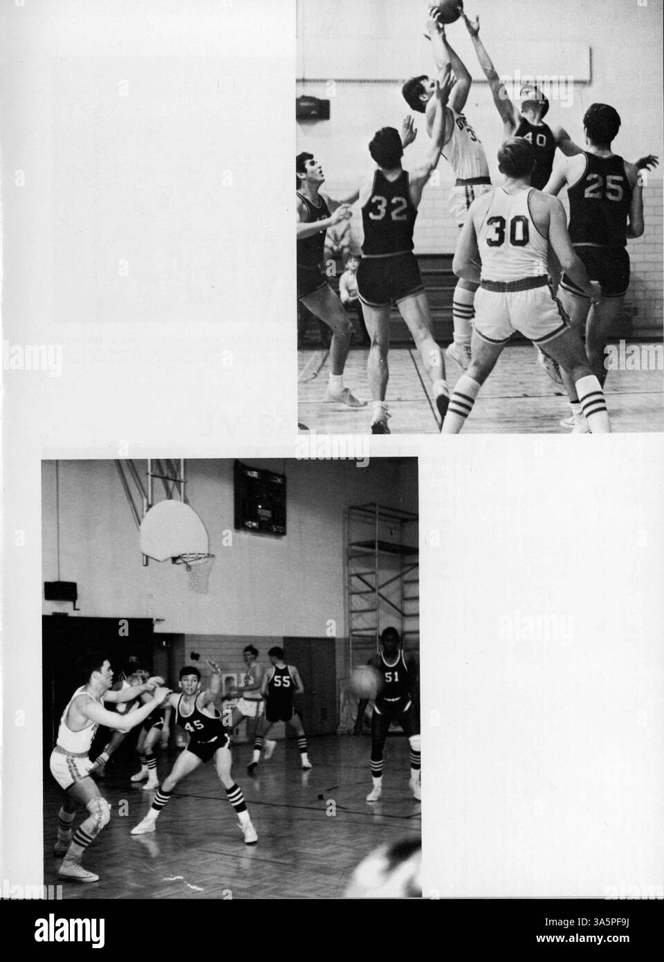 Dieses Mustang Jahrbuch von der Breck School 1968 beleuchtet die akademischen, sportlichen und außerschulischen Meilensteine des Schuljahres und dokumentiert wichtige Veranstaltungen von Studenten und Dozenten. Stockfoto