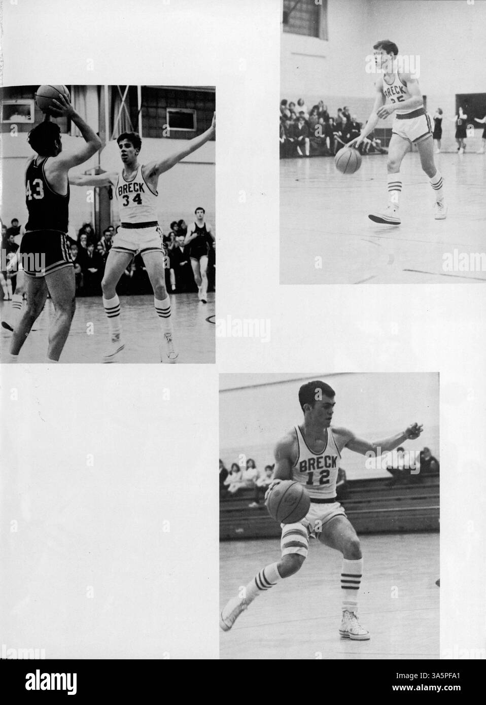 Das Mustang Yearbook 1968 bietet einen detaillierten Einblick in das Leben der Schüler, die Vereine, die Leichtathletik und die wichtigsten Veranstaltungen an der Breck School während des akademischen Jahres 1967-1968. Stockfoto