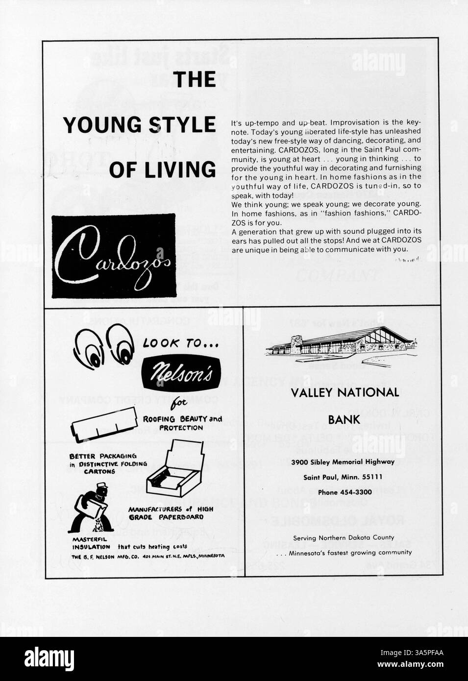 Dieses Mustang Jahrbuch 1968 von der Breck School beleuchtet die akademischen, sportlichen und außerschulischen Leistungen der Schülerschaft aus dem Jahr 1967-1968. Stockfoto