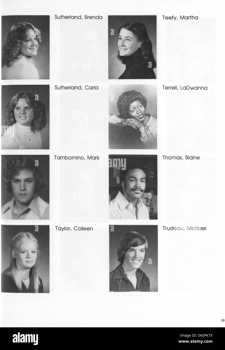 Das Centralian 1981 bietet einen detaillierten Überblick über das Studentenleben an der Central High, der Leichtathletik, Vereine, Lehrkörper und wichtige Schulveranstaltungen aus dem akademischen Jahr 1980-1981 umfasst. Stockfoto