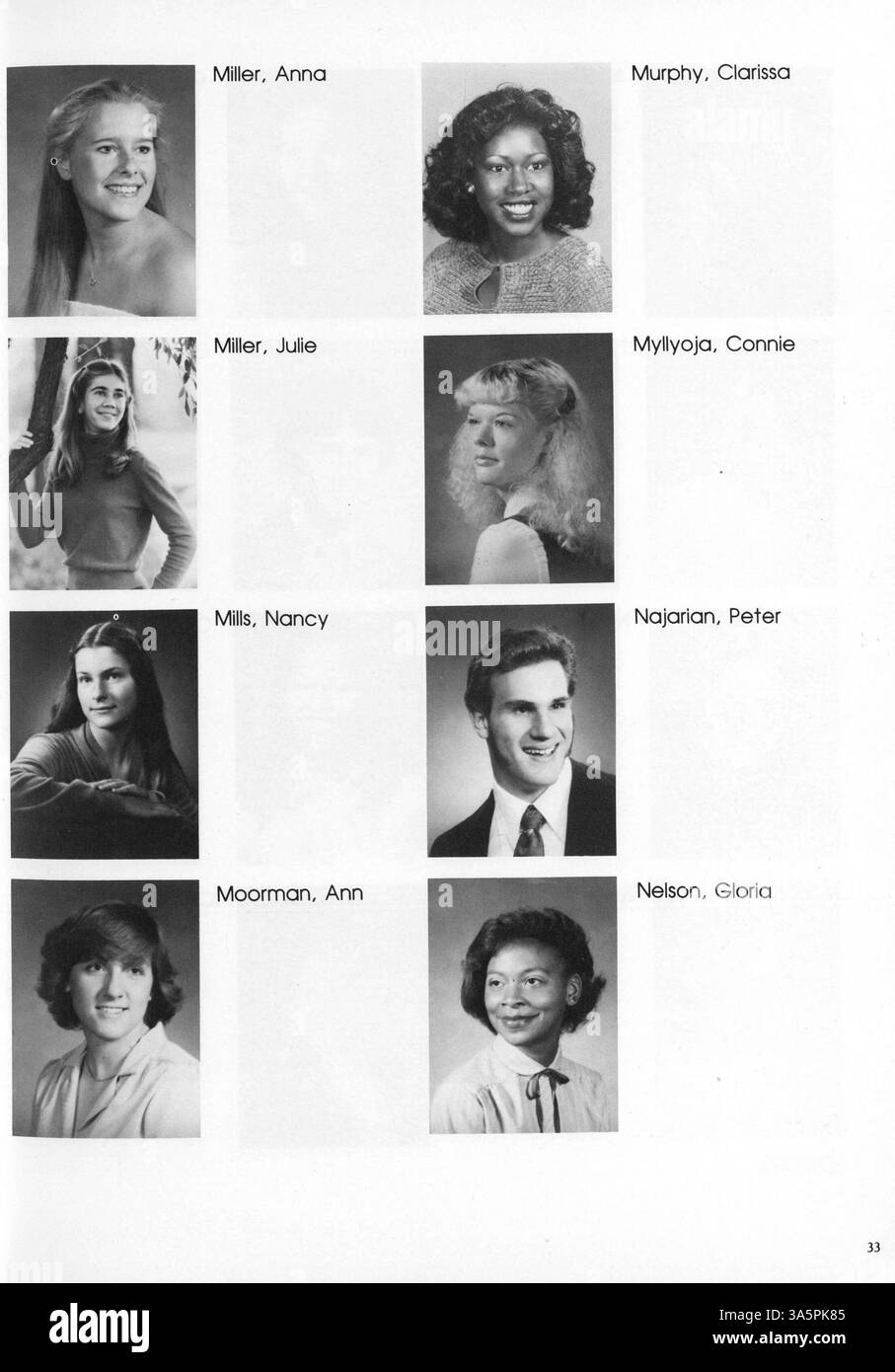 Dieses Jahrbuch 1981 fasst die Höhepunkte der Schüleraktivitäten, Vereine, Leichtathletik und Schulveranstaltungen der Central High School des Schuljahres 1980-1981 zusammen. Stockfoto