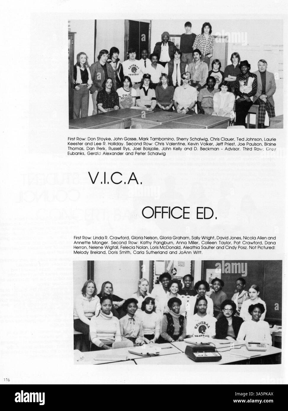 Das Centralian Yearbook 1981 bietet eine detaillierte Aufzeichnung des akademischen Jahres 1980-1981 der Central High, einschließlich der Leistungen der Studenten, der Höhepunkte der Fakultät und der Sport- und Vereinsveranstaltungen des Jahres. Stockfoto