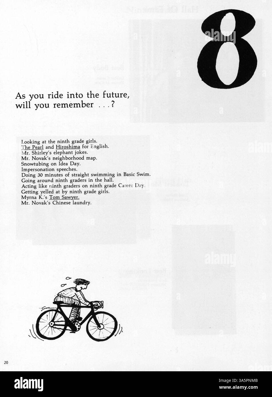 Das Jahrbuch der Hopkins North Junior High 1984 dokumentiert die akademischen, sportlichen und außerschulischen Höhepunkte der Schule und dokumentiert das Schuljahr 1983-1984. Stockfoto