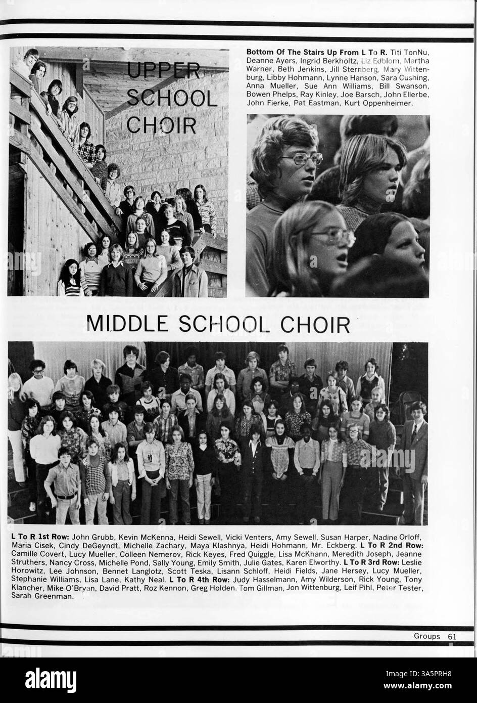 Dieses Jahrbuch von Breck Mustang 1976 erfasst die vielfältigen Erfahrungen der Schüler und zeigt akademische, sportliche und außerschulische Meilensteine des Schuljahres 1975-1976. Stockfoto