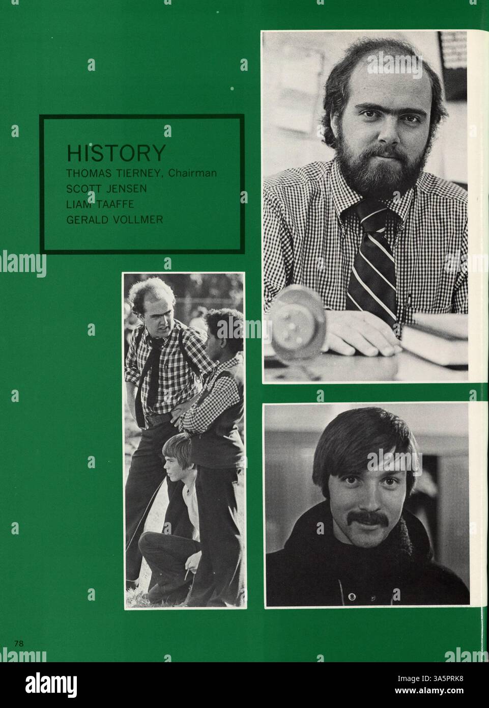 Das Breck Mustang Jahrbuch 1976 erinnert an das Schuljahr 1975-1976 und zeigt Schülerleistungen, sportliche Leistungen und außerschulische Teilnahme. Stockfoto