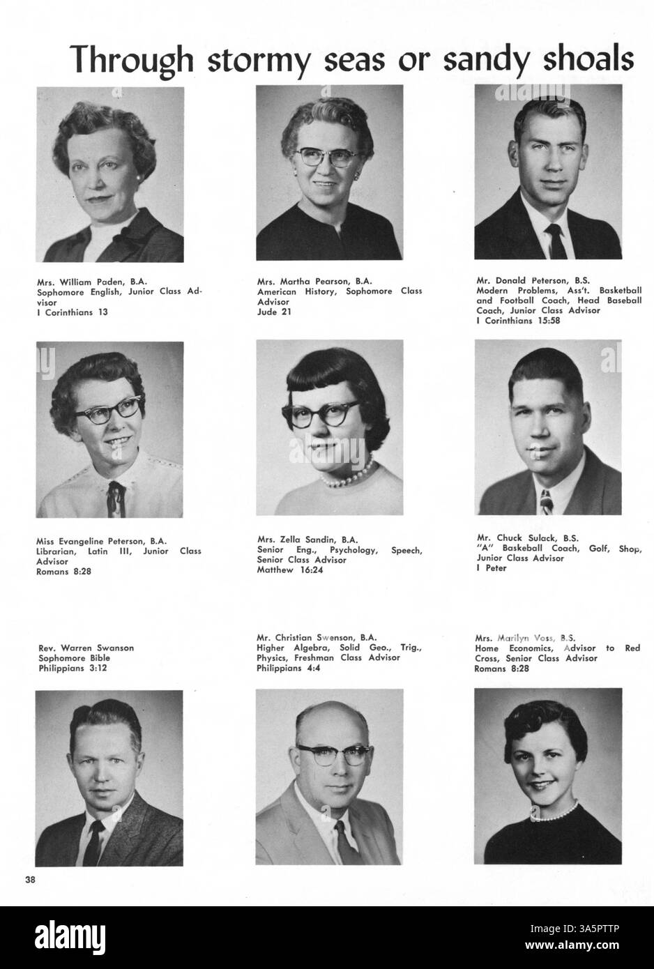 Das Antler Jahrbuch 1959 von der Minnehaha Academy bietet eine visuelle Aufzeichnung des Schuljahres 1958-1959 und dokumentiert wichtige Schüler-, Dozenten- und sportliche Highlights. Stockfoto