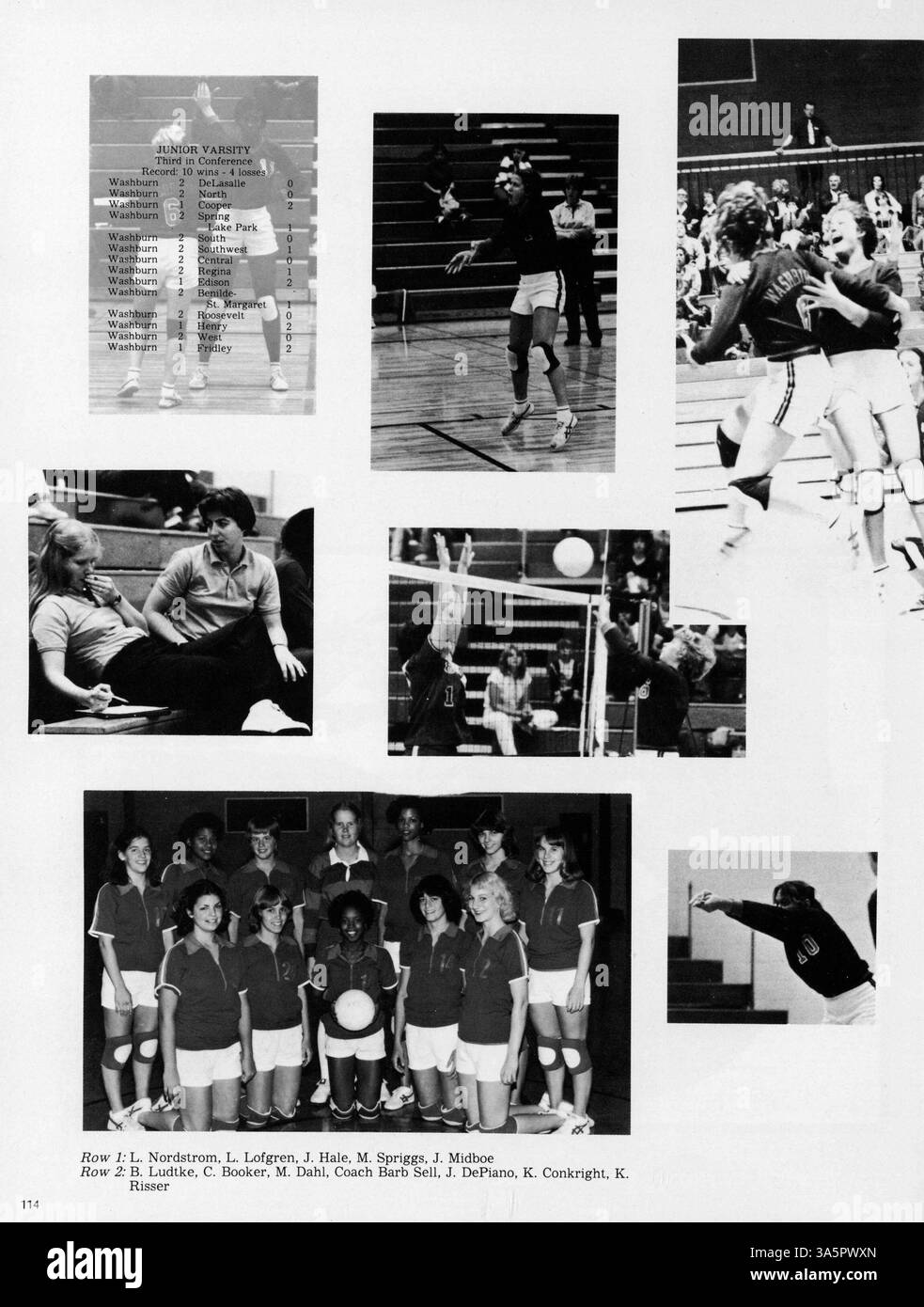 Wahian 81 von der Washburn High School dokumentiert die akademischen und außerschulischen Höhepunkte des Schuljahres 1980-1981, darunter Sport, Schüler und Lehrer. Stockfoto