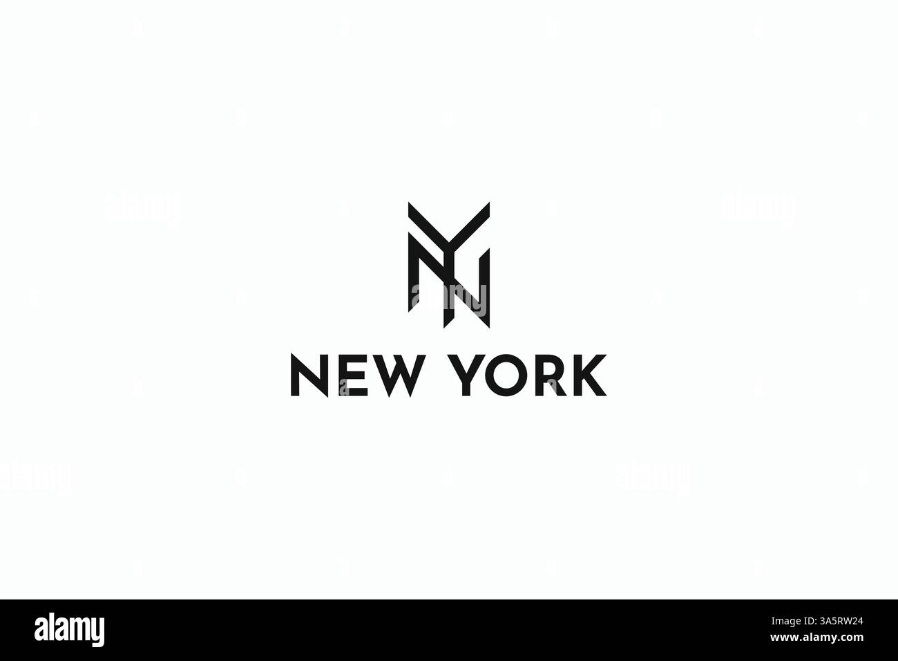 NY Letter Logo für New York Template Design Label Markenidentität Stock Vektor
