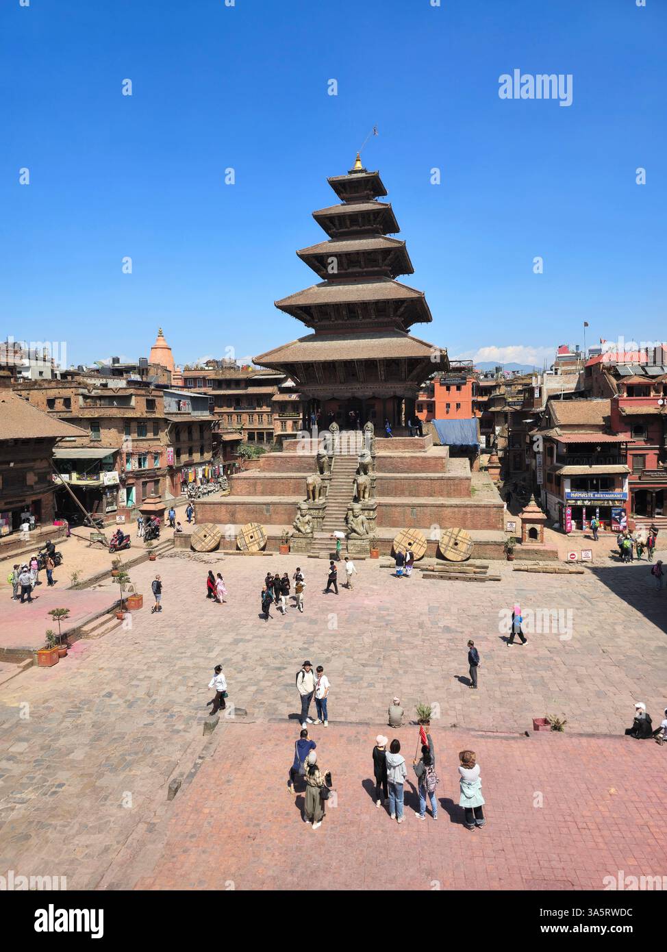 Taumadhi-Platz in Bhaktapur, Kathmandu-Tal, Nepal. Stockfoto