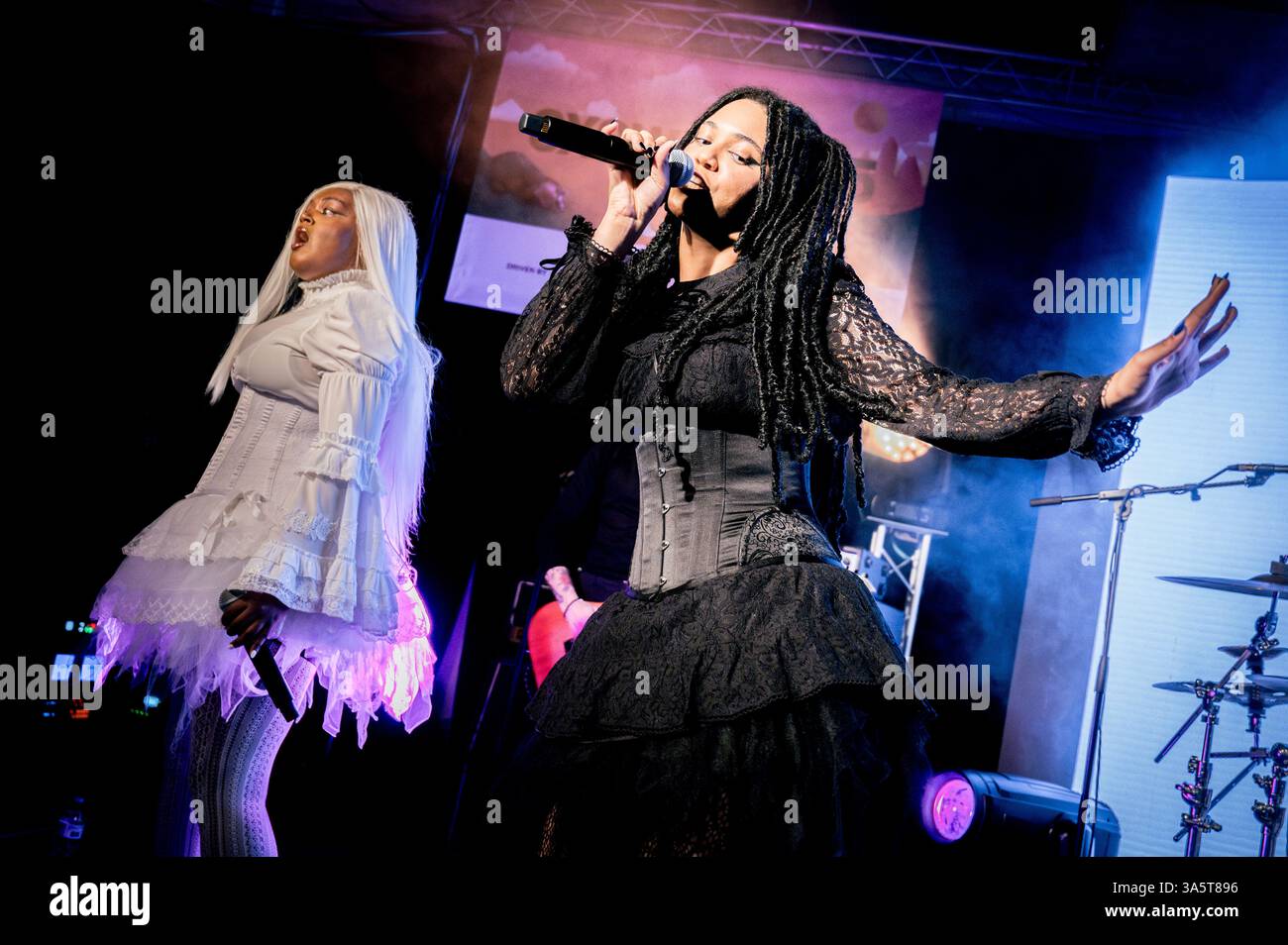 12. März 2025: Austin, Texas: Alt Blk Era tritt während der SXSW 2025 in der British Music Embassy auf. Stockfoto