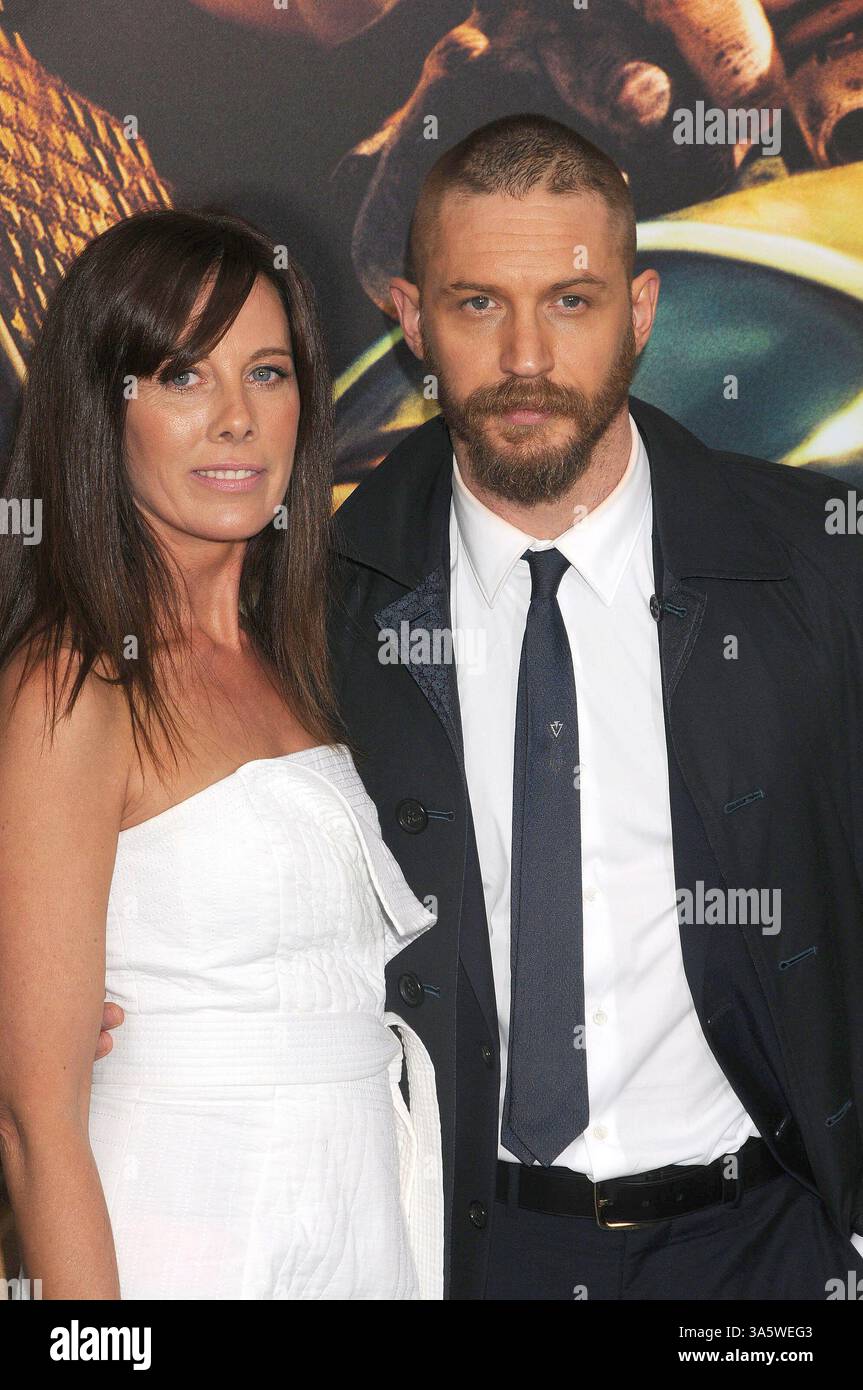 Tom Hardy bei der Premiere der Mad Max Fury Road im TCL Chinses Theater in Hollywood Stockfoto