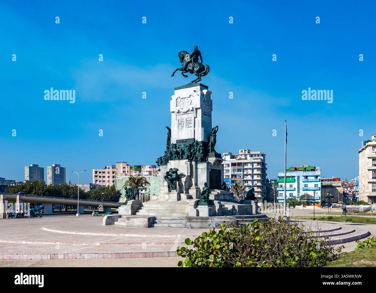 Das Antonio Maceo Monument und Park am Ufer. Havanna, Kuba. Stockfoto