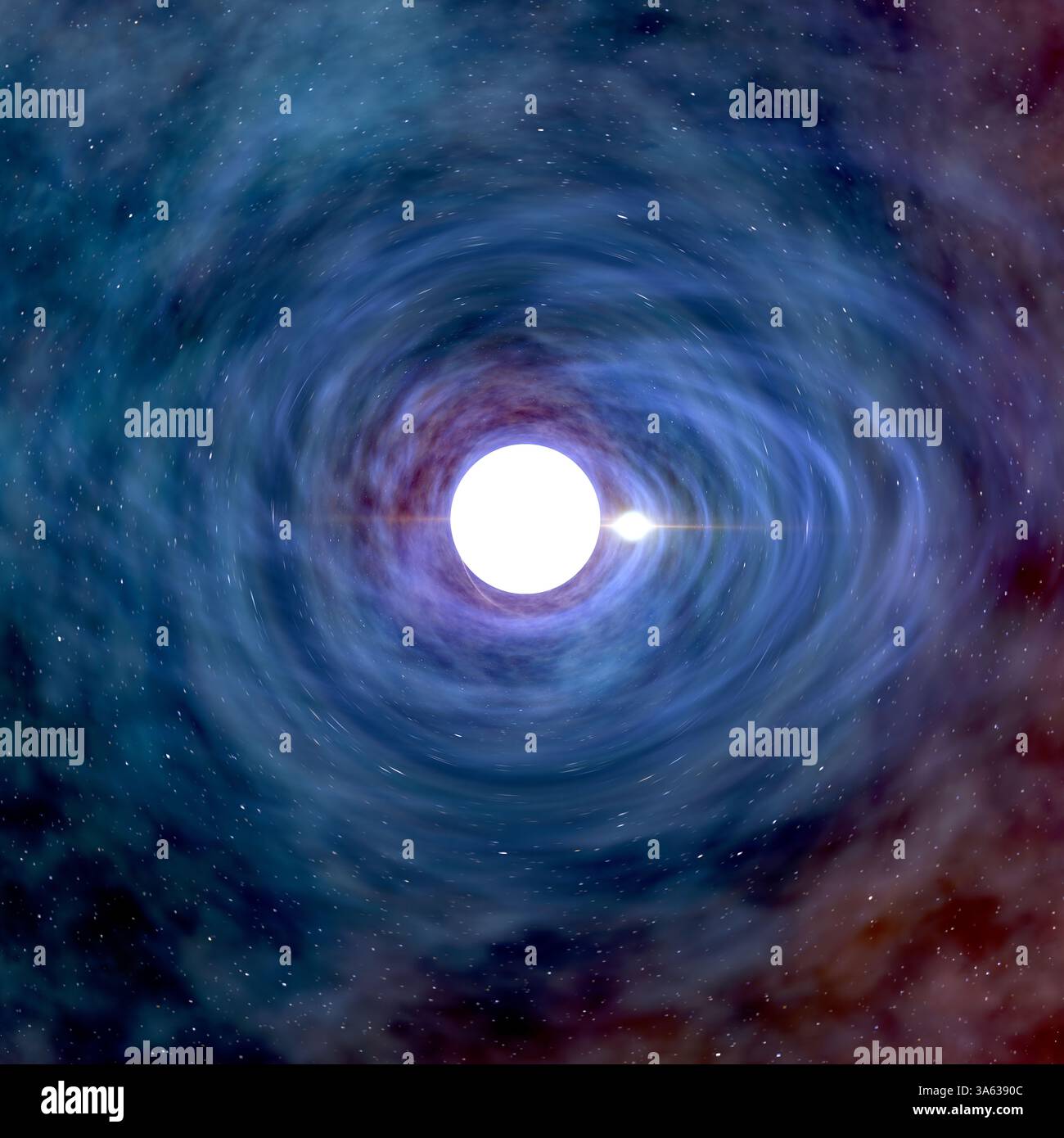 Ein Neutronenstern ist der ultrakompakte Überrest eines massereichen Sterns, der als Supernova explodierte. Stockfoto