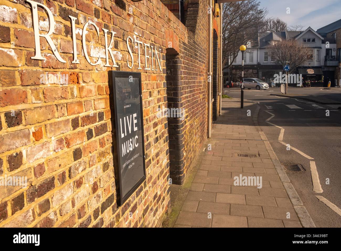 LONDON - 5. MÄRZ 2025: Rick Stein Restaurant in Barnes, gehobener Gegend von Richmond im Südwesten Londons Stockfoto