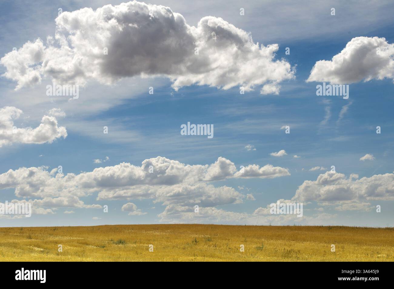 Landstraße und blauen Wolkenhimmel Stockfoto