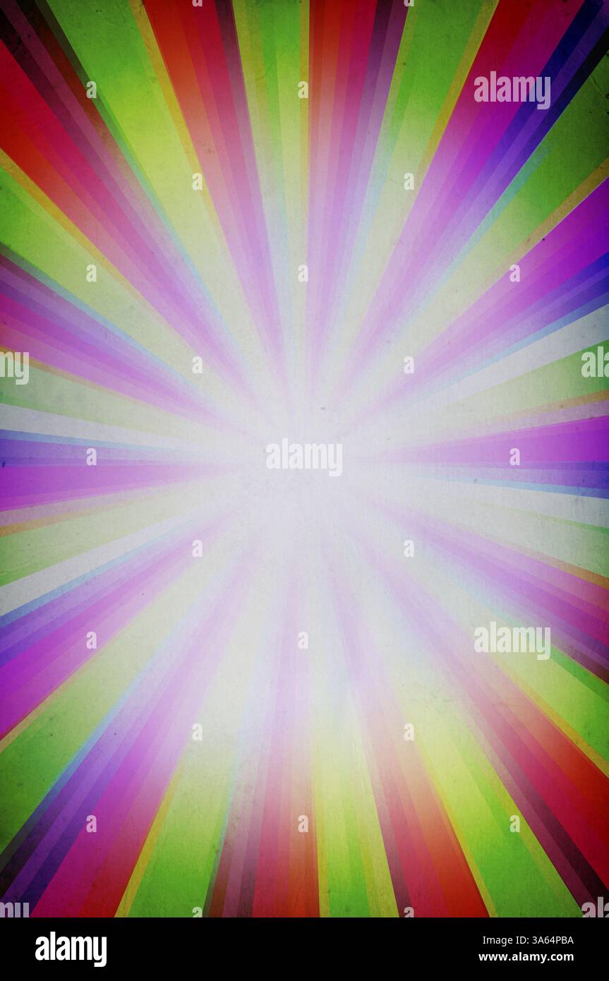 Dekorative Retro-Hintergrundpapier. Stil der 80er Jahre helle Farben Stockfoto