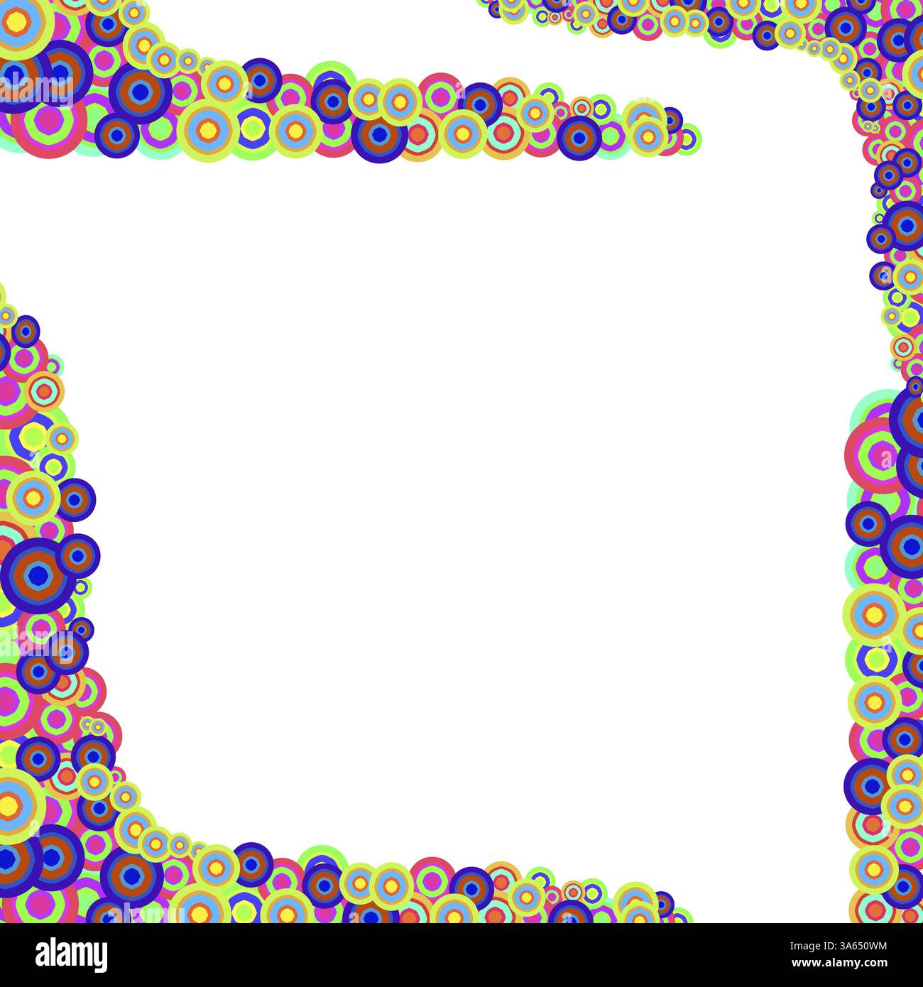 Vintage bunte Kreise Hintergrund. Stil der 70er und 80er Jahre Stockfoto