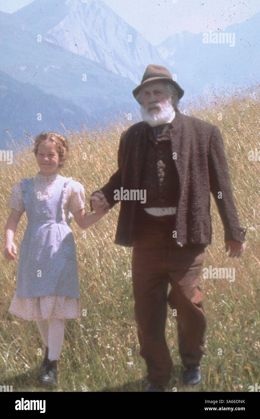 18. Juni 1993; SALZBURG, ÖSTERREICH; Schauspieler NOLEY THORNTON stars wie Heidi und JASON ROBARDS stars wie des Großvaters im "Heidi". Stockfoto