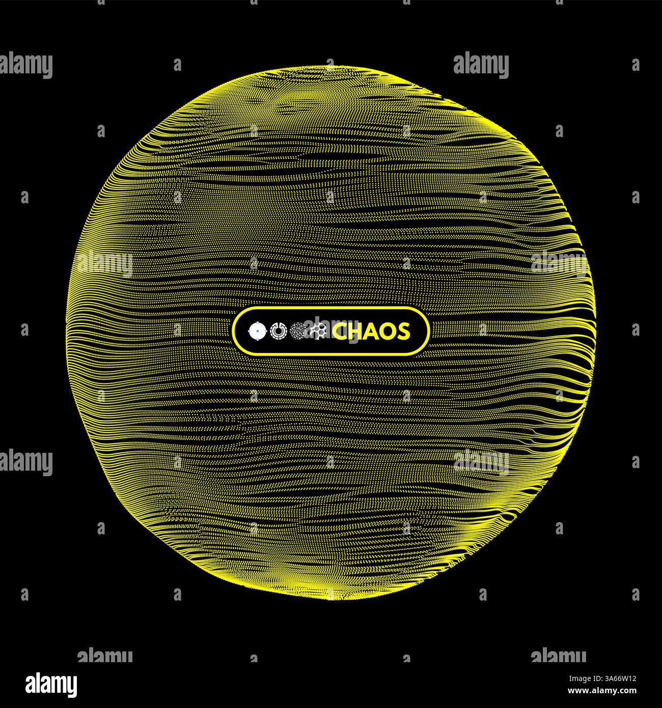 3d-abstrakte Sphäre. Array mit dynamischen Partikeln. Moderne Wissenschaft und Technologie Element. Vector Illustration. Stock Vektor