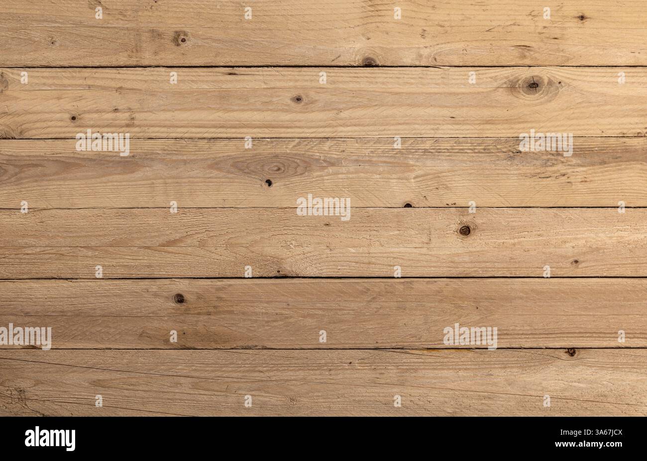 Horizontale Holzdielen schaffen einen rustikalen und strukturierten Hintergrund Stockfoto