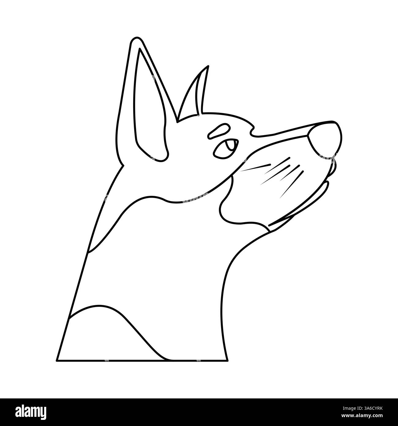 Hund Haustier kontinuierliche eine Linie Kunstzeichnung mit Hund Icon einfache Umrissvektor Design Stock Vektor