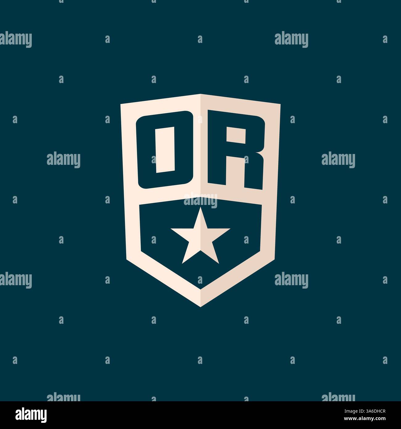 Initial- ODER Logo-Sternschild-Symbol mit einfacher Design-Vektorgrafik Stock Vektor