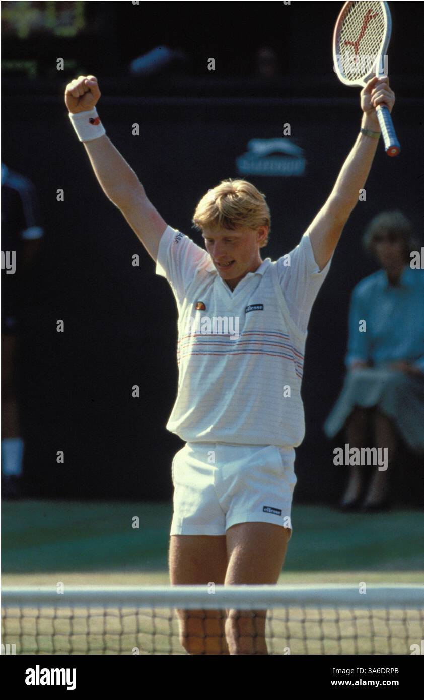 Photo Presse Vintage Boris Becker – Wimbledon 1986, Tirage 20x13 Cm, Original