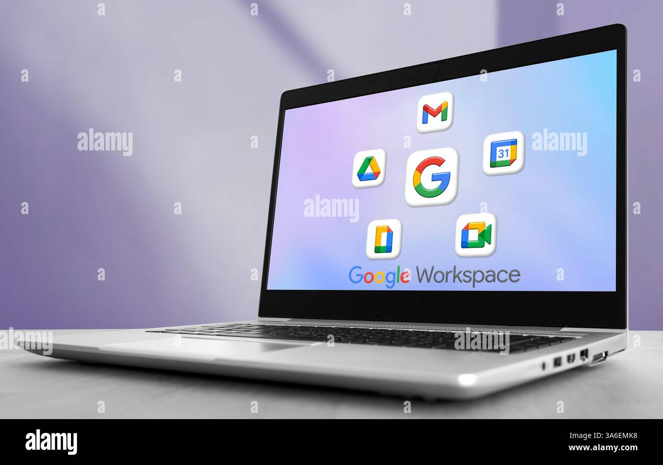 Google Workspace Apps Stockfoto