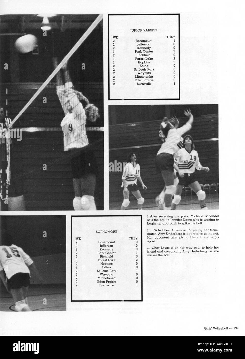 Talons '88 erinnert an die akademischen und außerschulischen Höhepunkte der Cooper High School 1987-1988, darunter Sport, Studentengruppen und Dozenten. Stockfoto