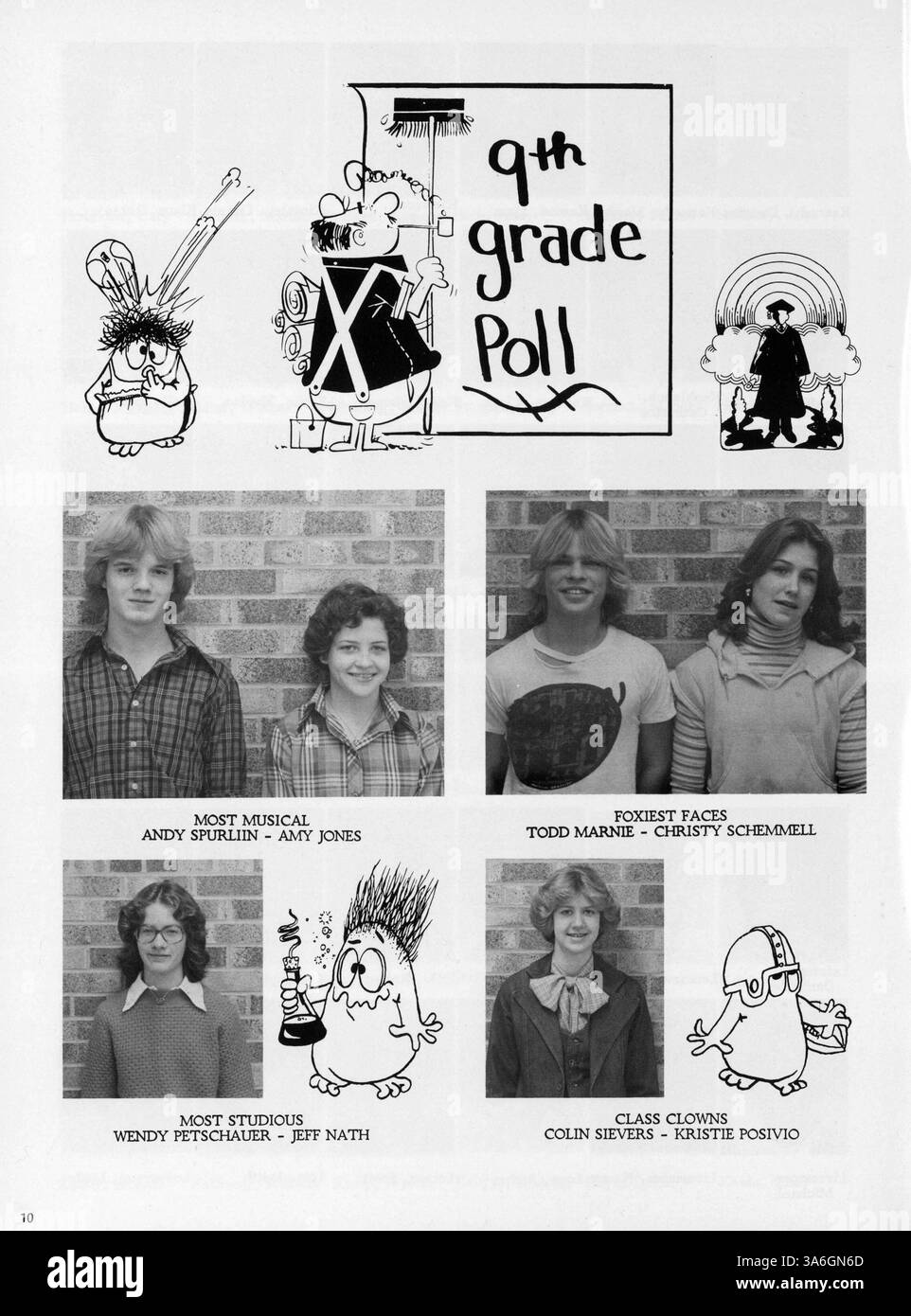 Das Jahrbuch 1978 der Hubert Olson Junior High School dokumentiert wichtige Momente und Aktivitäten des Schuljahres 1977-1978, darunter Sport, Akademiker und gesellschaftliche Veranstaltungen. Stockfoto