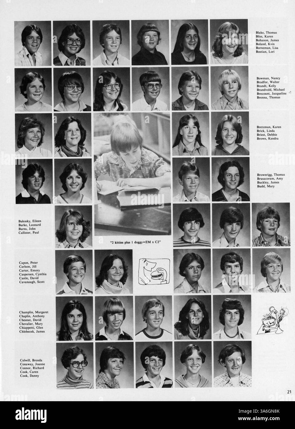 Das Jahrbuch 1978 der Hubert Olson Junior High School dokumentiert die Schüler-, Dozenten-, Sport- und Schulveranstaltungen des akademischen Jahres 1977-1978. Stockfoto
