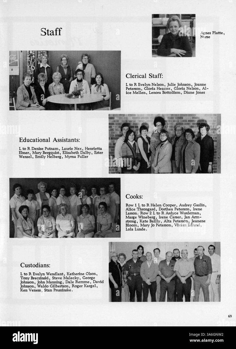 Das Jahrbuch der Hubert Olson Junior High School 1978 bewahrt die Erinnerungen von Schülern, Lehrkräften, Schulvereinen, Sportveranstaltungen und anderen Höhepunkten aus dem Schuljahr 1977-1978. Stockfoto