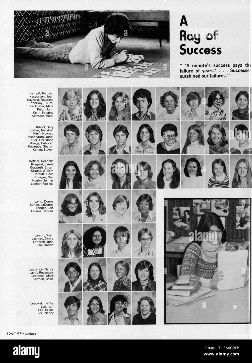 Dieses Jahrbuch von Echowan 1978 zeigt die akademischen, sportlichen und außerschulischen Höhepunkte der St. Louis Park High School aus dem Schuljahr 1977-1978. Stockfoto