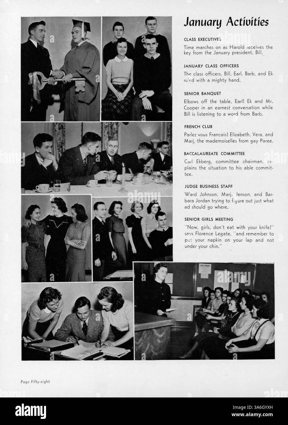 Das Kardinaljahrbuch 1939 der Marshall High School zeigt die Höhepunkte des akademischen Jahres 1938-1939 mit Schülern, Lehrern, Leichtathletik, Schulvereinen, und wichtige Schulveranstaltungen. Stockfoto