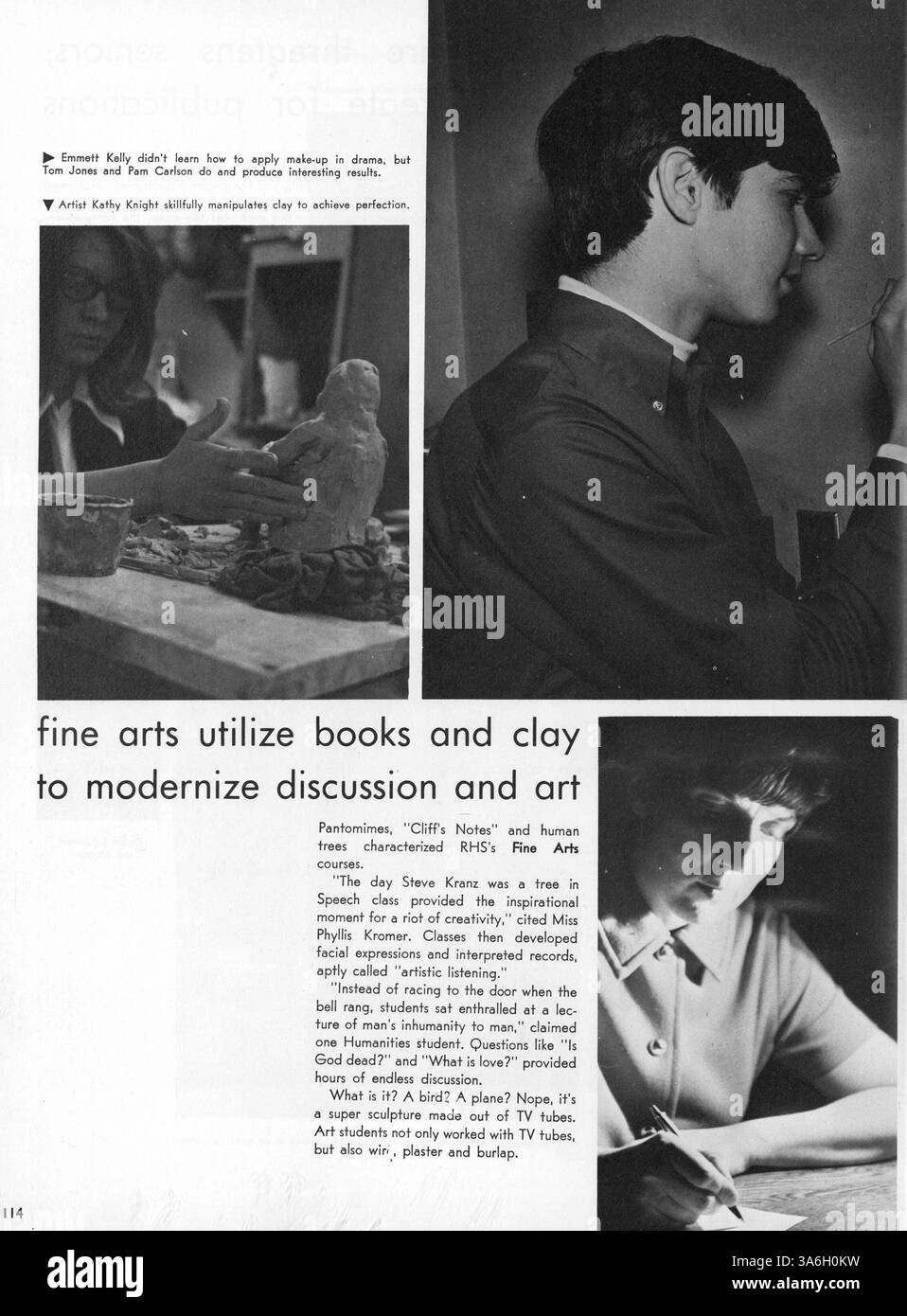 Das Jahrbuch der Robbinsdale High School 1969 bietet einen umfassenden Überblick über die Schüler, Lehrer und Aktivitäten des akademischen Jahres 1968-1969. Stockfoto