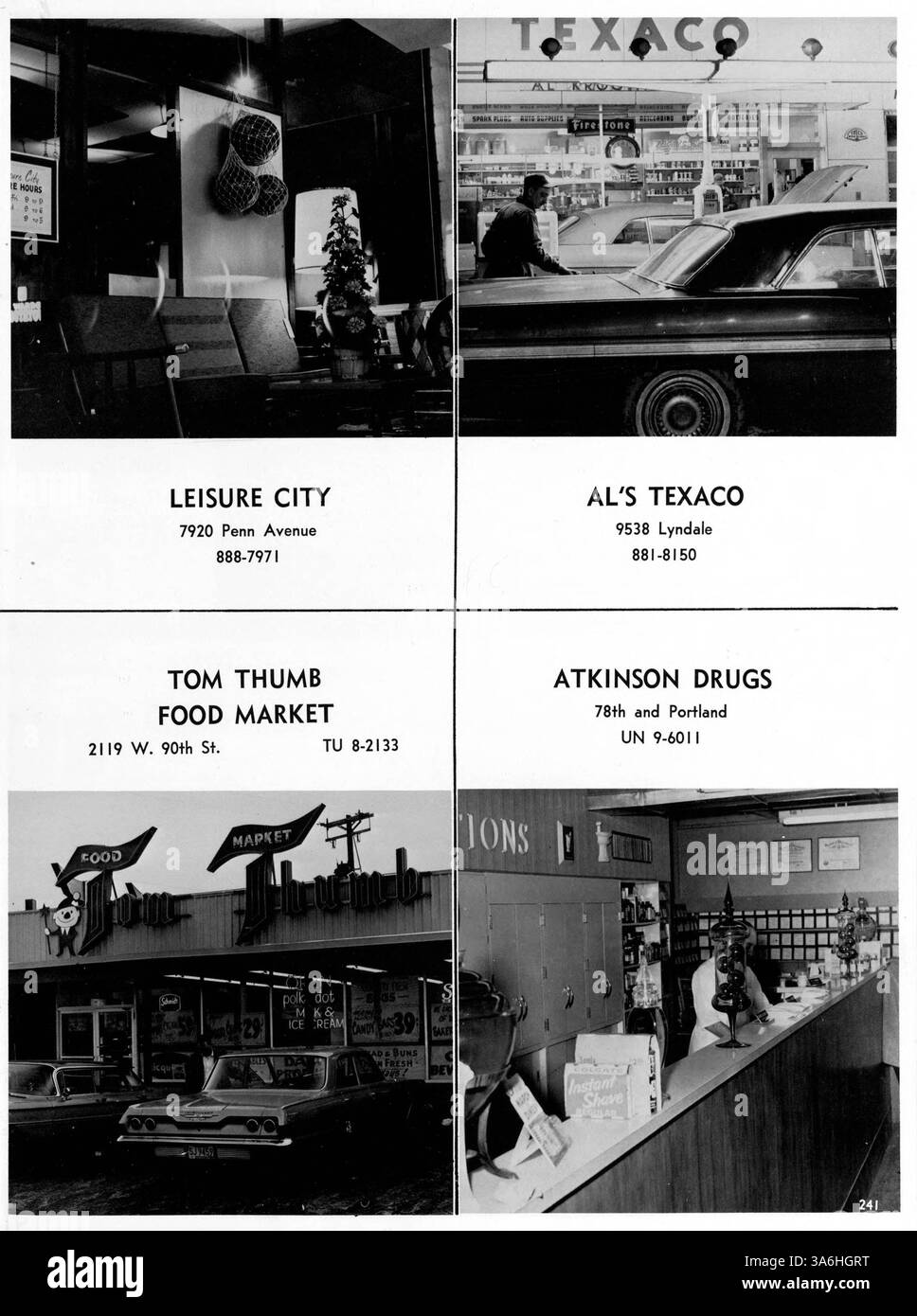 Das Jahrbuch „64 Bear“ der Bloomington High dokumentiert die Leistungen von Schülern, Lehrern, Sportmannschaften und Schulvereinen im akademischen Jahr 1963-1964. Stockfoto