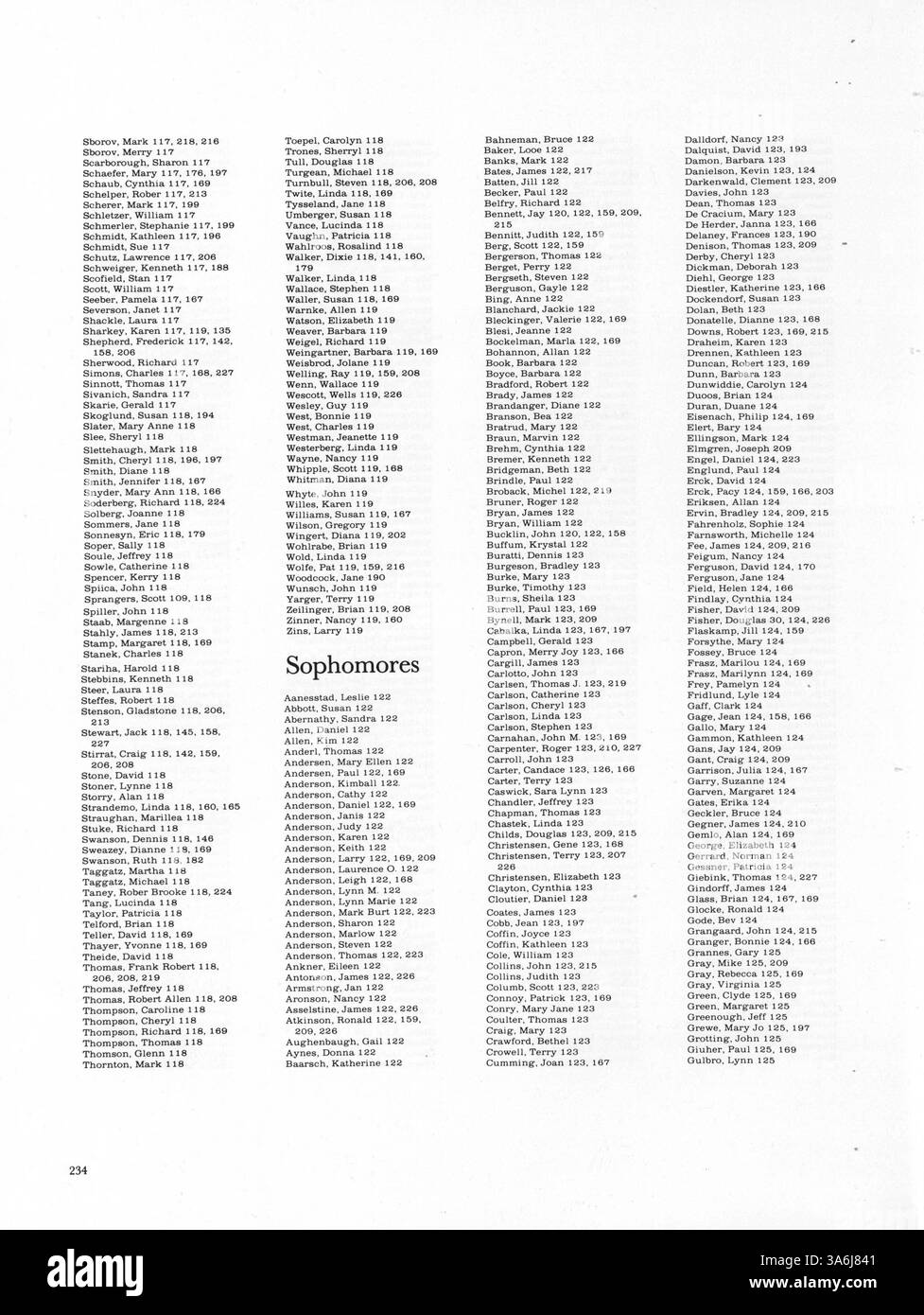 Das Jahrbuch „Whigrean“ von der Edina-Morningside High School im Jahr 1965 erfasst eine Vielzahl von Schüleraktivitäten, von Leichtathletik über akademische Leistungen bis hin zu außerschulischen Veranstaltungen im Schuljahr 1964-1965. Stockfoto