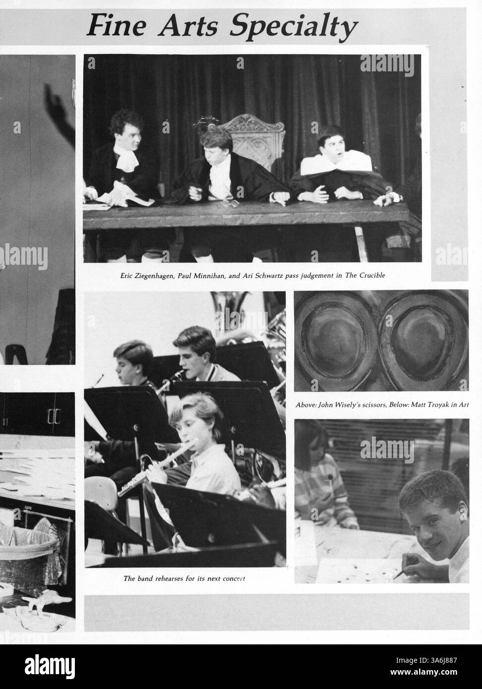 Diese Ausgabe des Jahrbuchs „Breck Mustang“ von 1987 dokumentiert das Leben der Schüler an der Breck School, einschließlich akademischer Leistungen, Leichtathletik, Clubs und bedeutender Schulveranstaltungen. Stockfoto