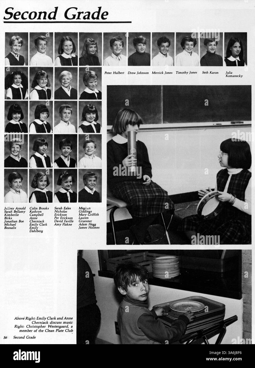 Das Breck Mustang Jahrbuch aus dem Jahr 1987 präsentiert einen umfassenden Bericht über das Schuljahr 1986-1987 und dokumentiert das Leben von Schülern und Lehrkräften, Leichtathletik, Vereine und wichtige Schulveranstaltungen. Stockfoto