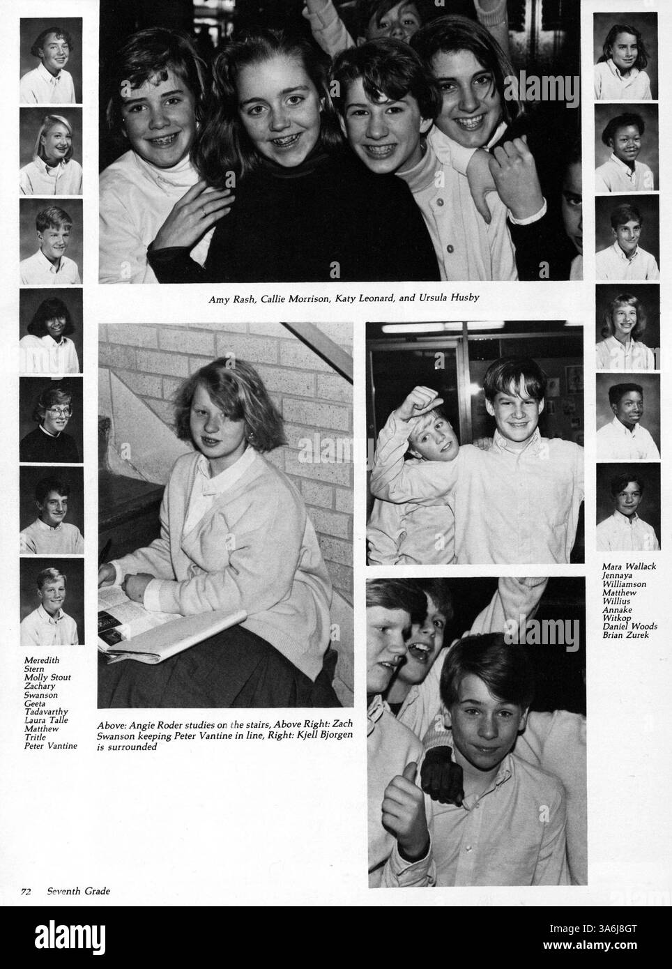 Das Breck Mustang Jahrbuch 1987 bietet einen umfassenden Überblick über das akademische Jahr 1986-1987 der Schule mit Schülern, Lehrkräften, Leichtathletik und Schulvereinen, mit Abdeckung von Großveranstaltungen. Stockfoto