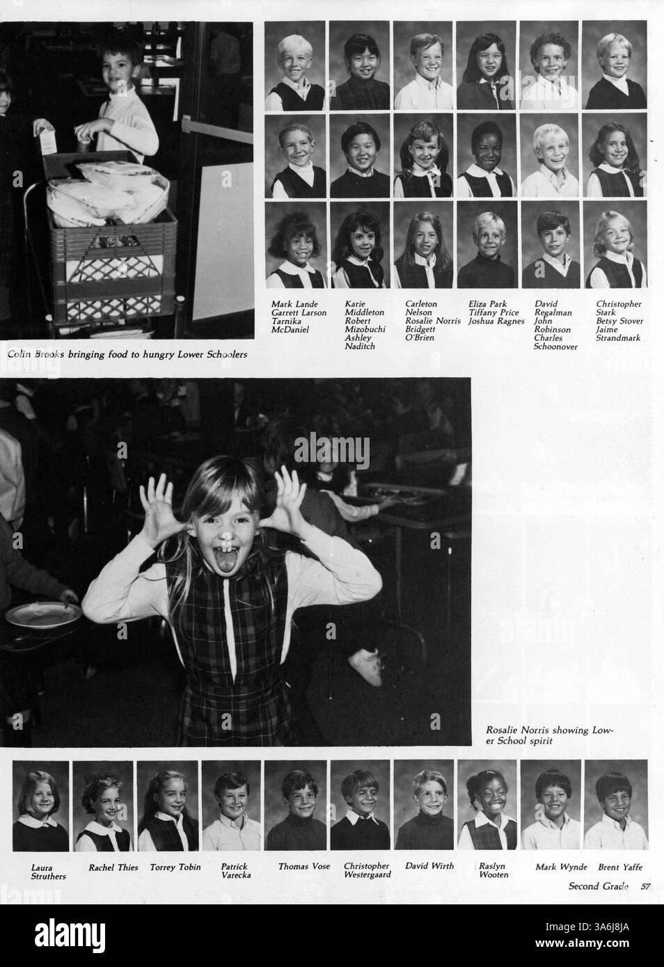 Das Jahrbuch 1987 Breck Mustang fasst die Höhepunkte des Schuljahres 1986-1987 zusammen und zeigt Schüler, Lehrer, Leichtathletik, Clubs, und wichtige Schulveranstaltungen das ganze Jahr über. Stockfoto