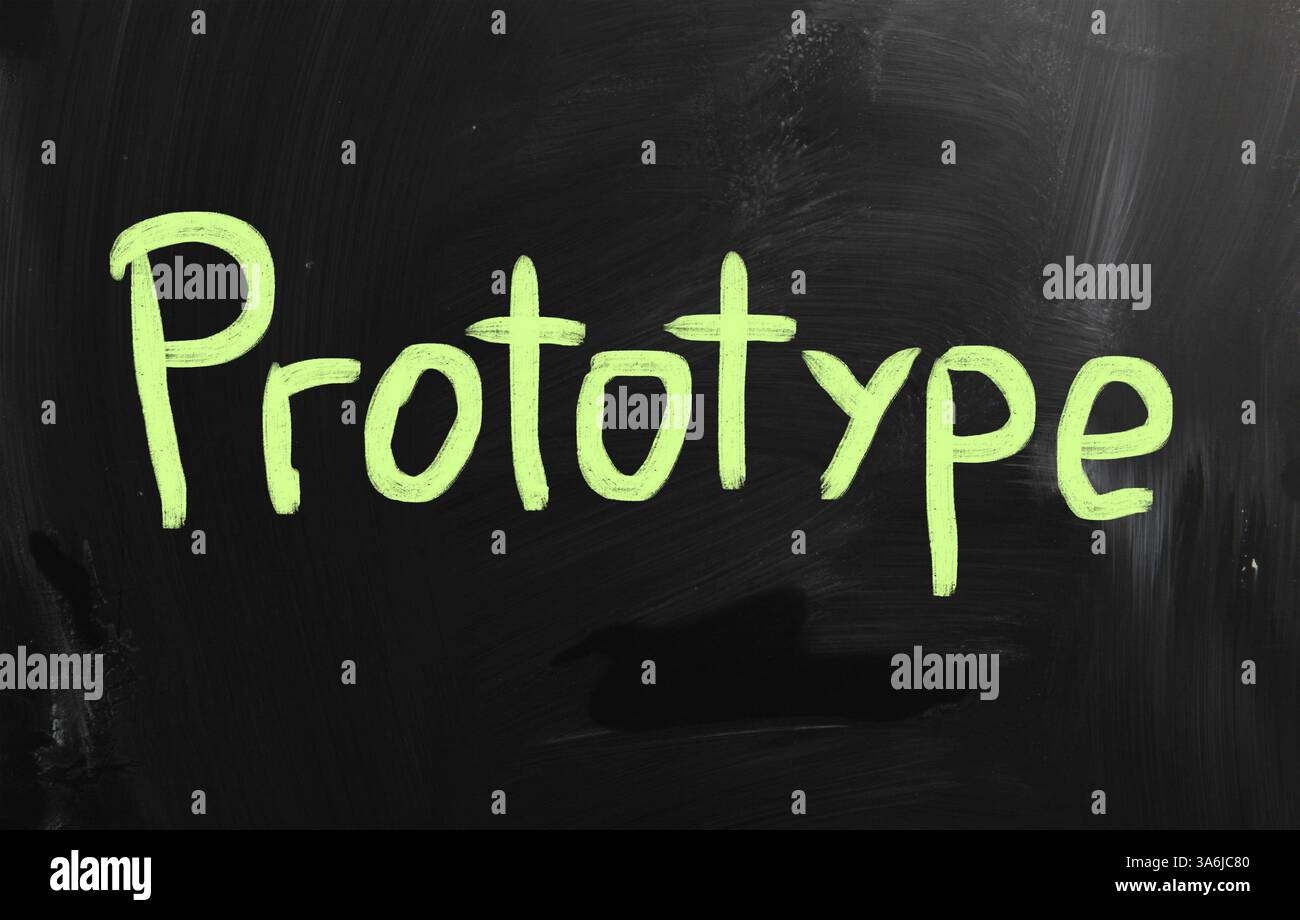 Geschäftsideen mit weißer Kreide auf einer Tafel handschriftliche Stockfoto