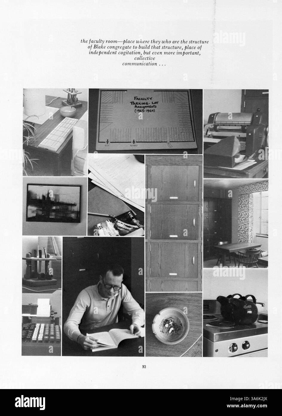 Die 1964 erschienene Ausgabe des Jahrbuchs „Call O' Pan“ der Blake School dokumentiert die wichtigsten Ereignisse, Sportarten, akademischen Höhepunkte und Schülerorganisationen im Schuljahr 1963-1964. Stockfoto